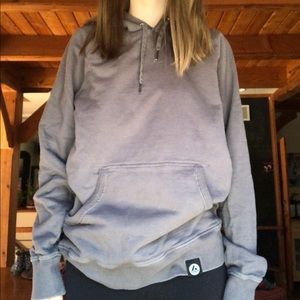 AMERICAN GIANT charcoal grey/ brown hoodie